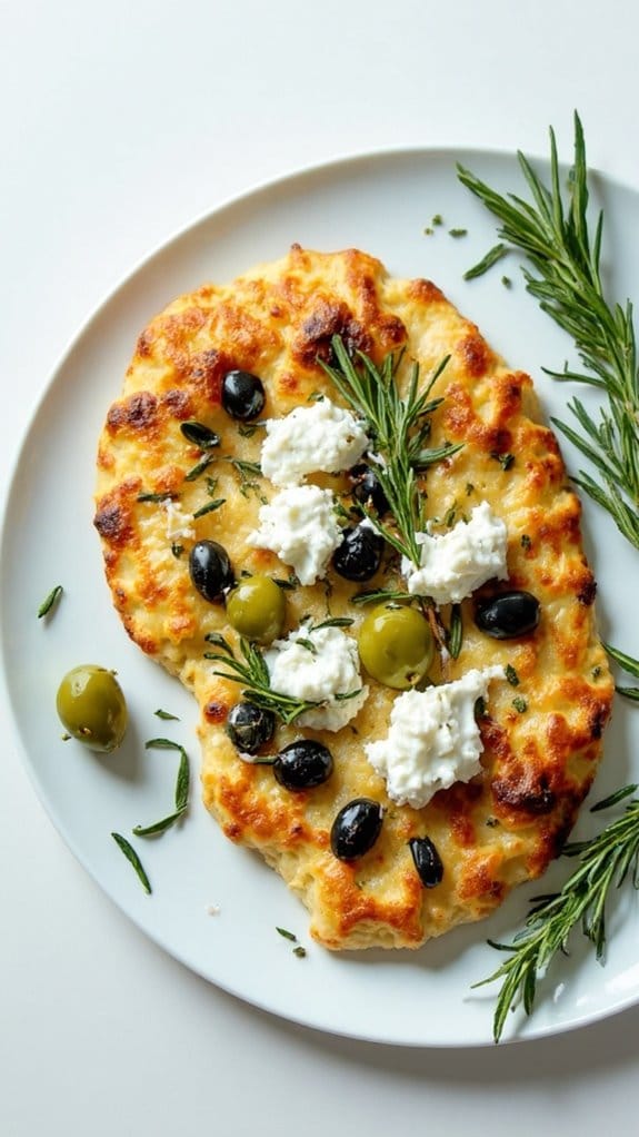 savory flatbread with ricotta