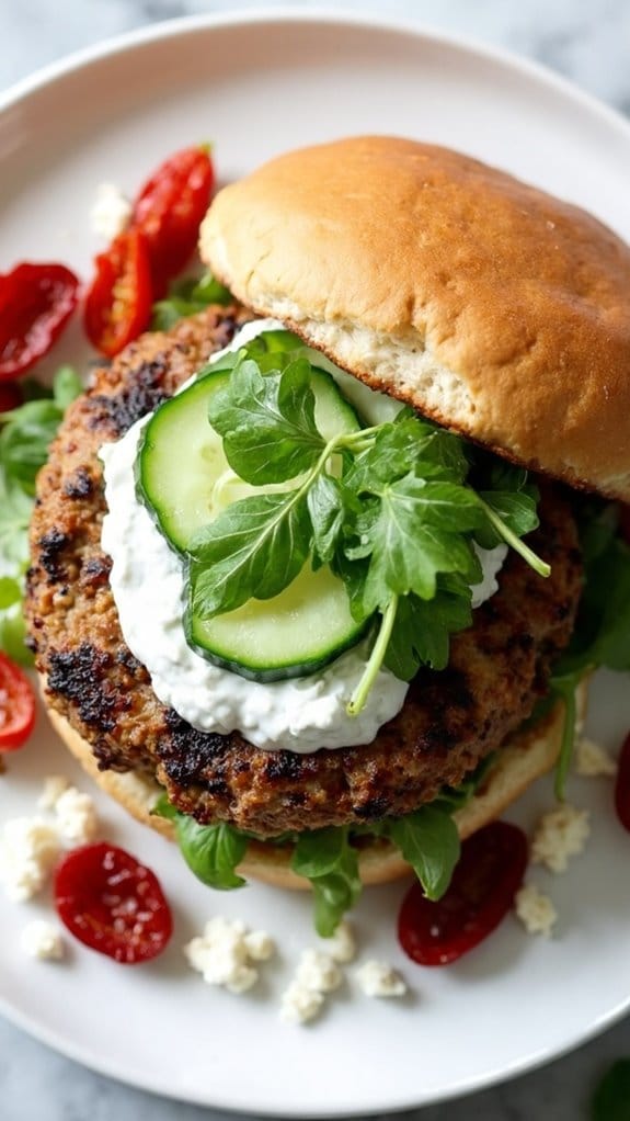 savory mediterranean turkey burgers