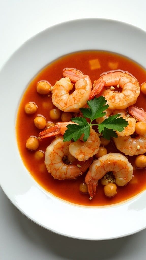 savory shrimp chickpea stew