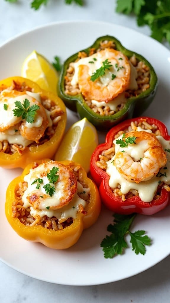 shrimp filled bell peppers recipe