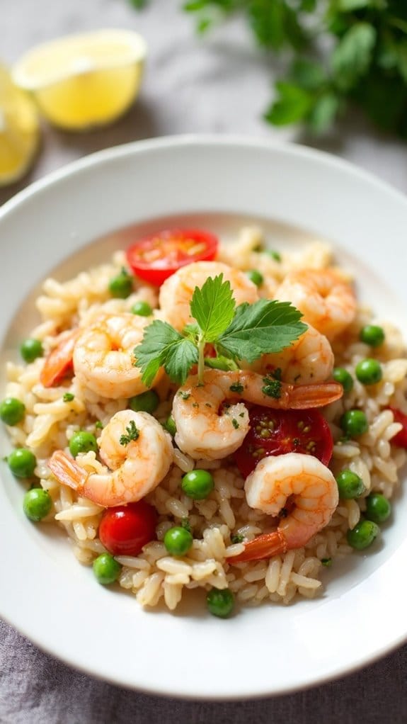 shrimp infused creamy rice dish