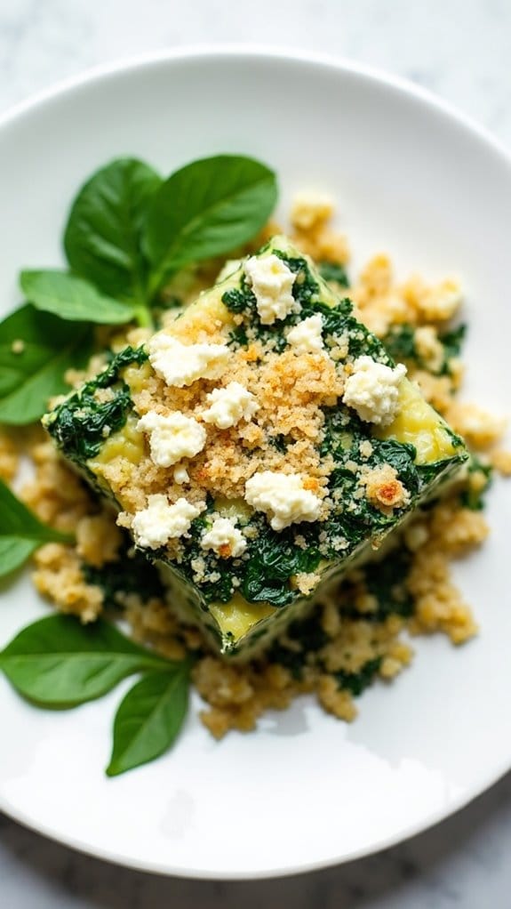 spinach feta rice casserole