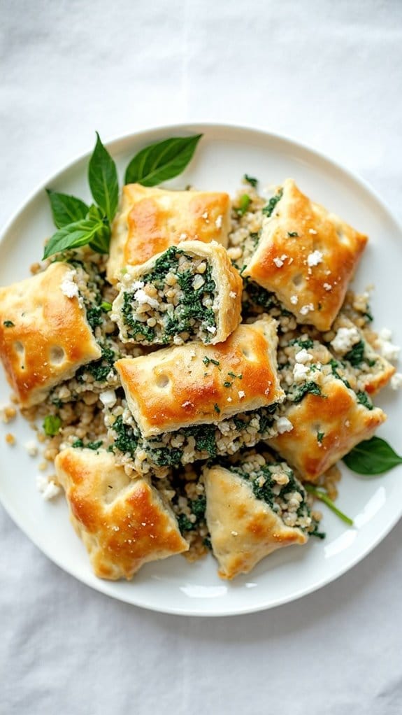 spinach pie with rice