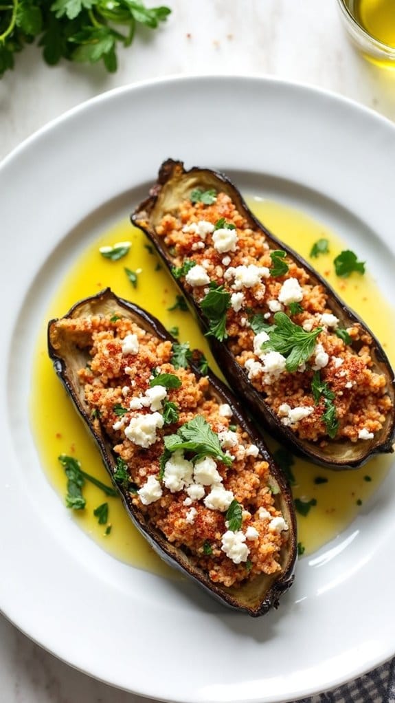 stuffed eggplant with chicken