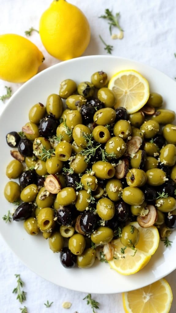 tangy vinegar soaked olives