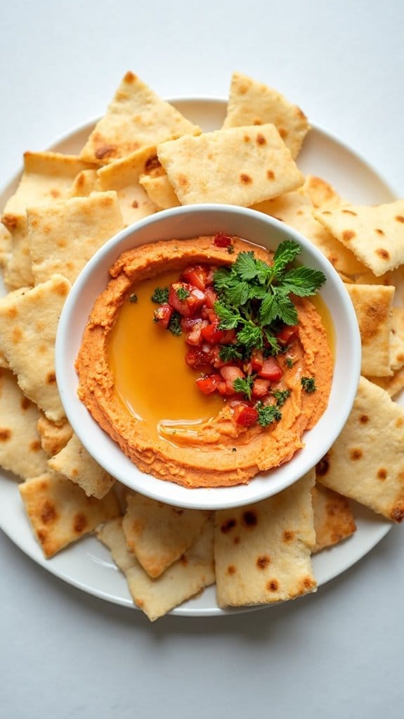 tomato flavored chickpea dip