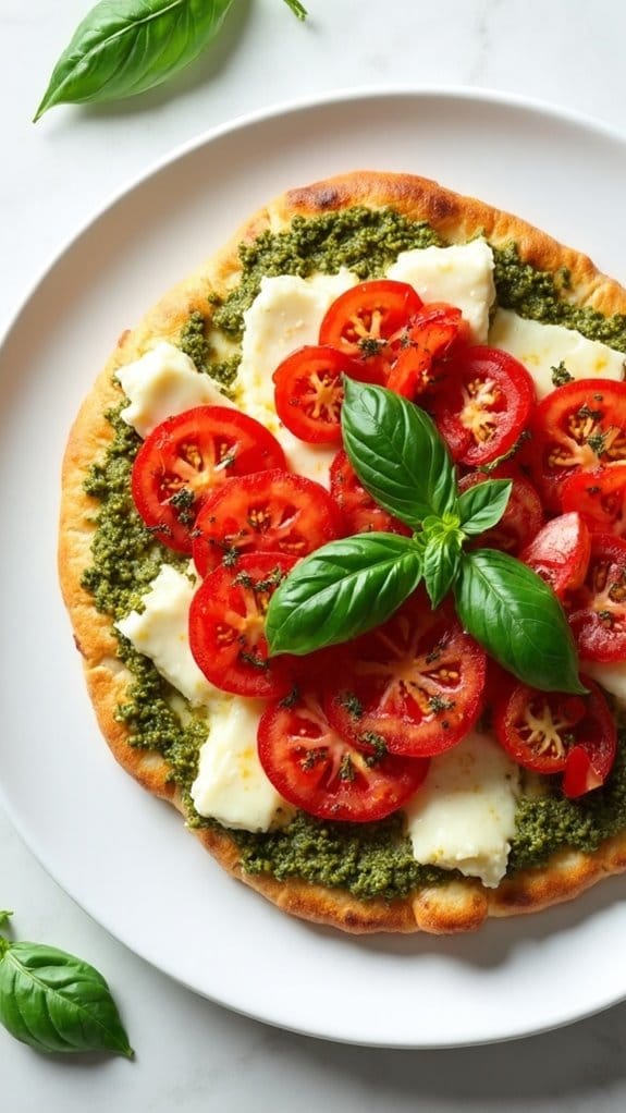 tomato pesto flatbread recipe