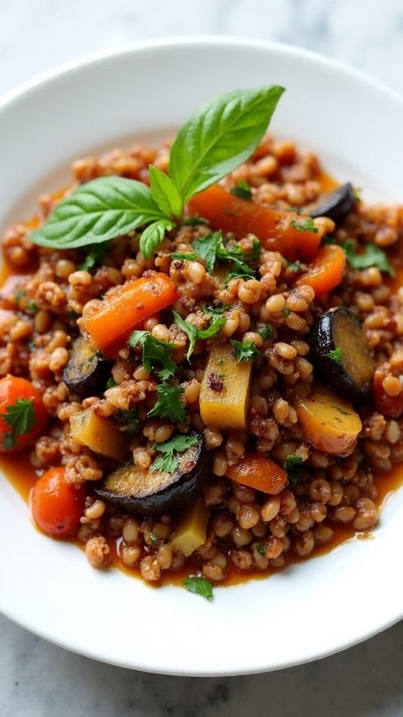 vegetarian lentil vegetable dish